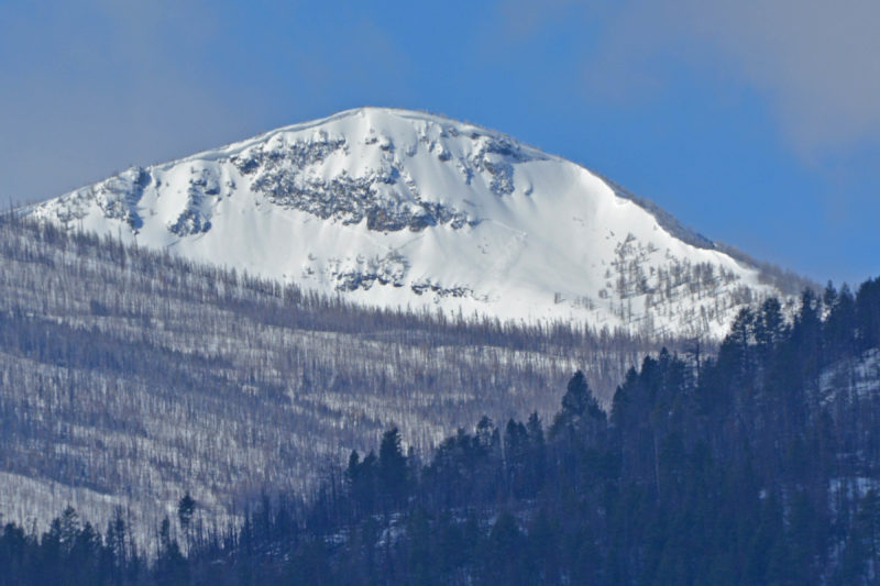 North Summit of Lolo Peak, photographed from Travelers' Rest on 4/6/22.