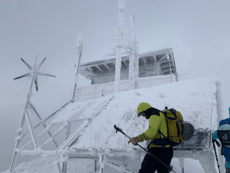 The Weather station covered in rime (elev. 7,750ft.)
